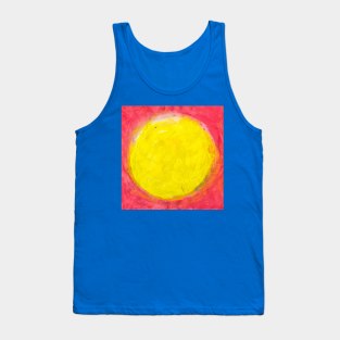 Yellow circle on a red base Tank Top